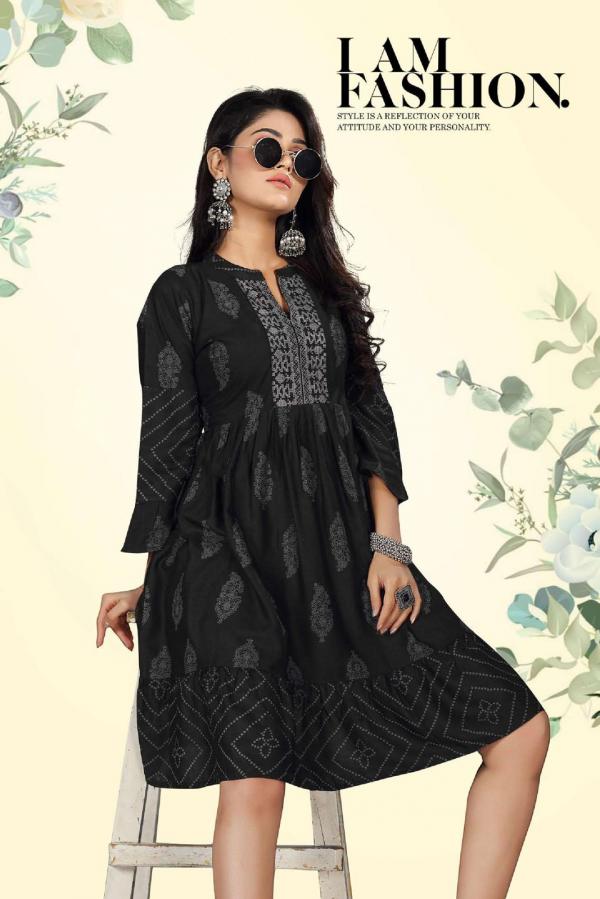 Beauty Queen Vihana 1 Rayon Fancy Western Shorty Kurti Collection